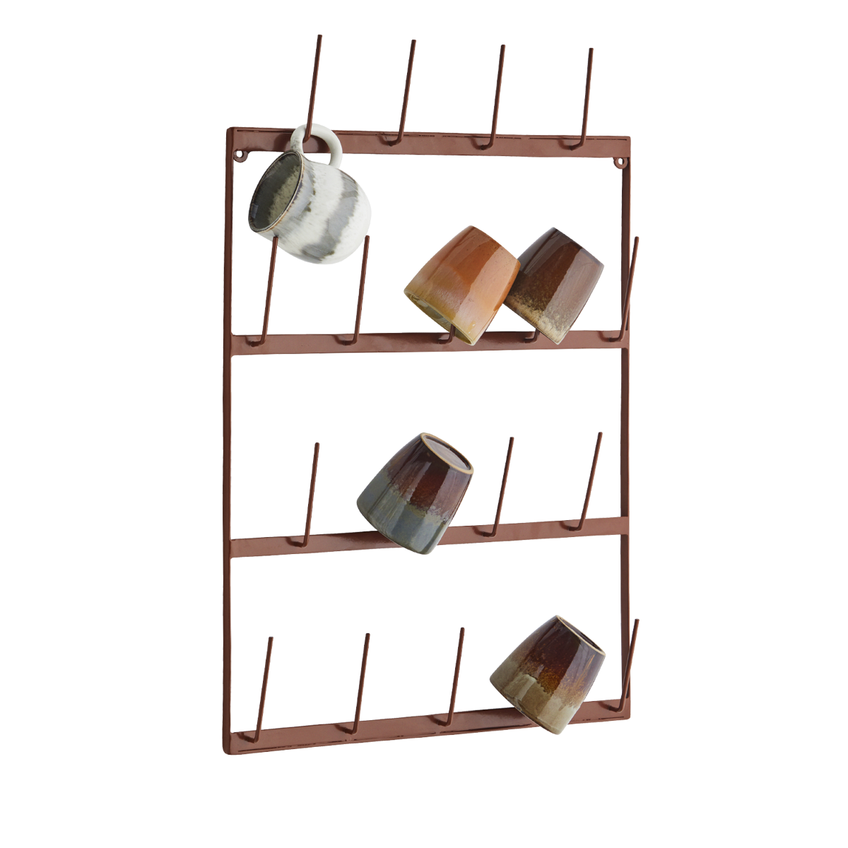 Hanging iron mug holder