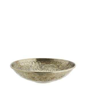 Hand hammered aluminium bowl