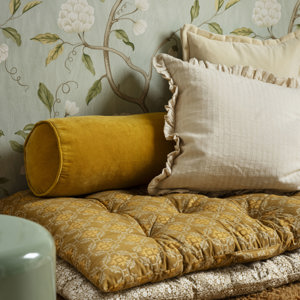 Velvet bolster cushion