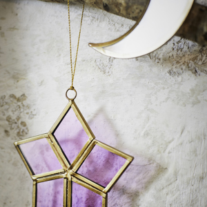 Hanging glass star
