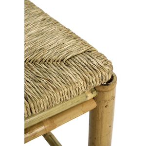 Bamboo stool w/ seagrass