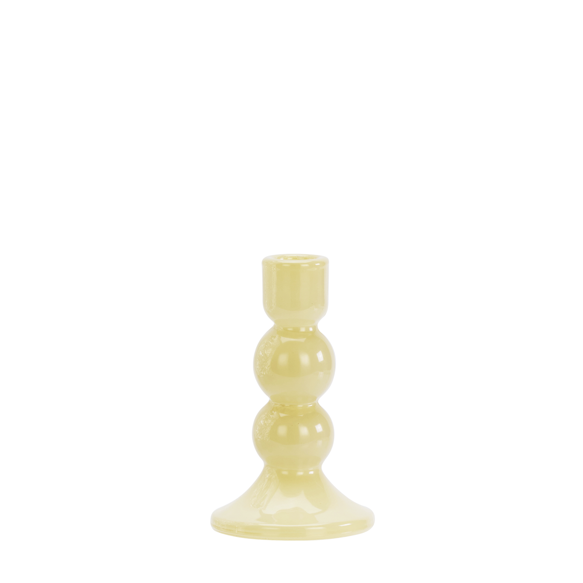 Glass candle holder