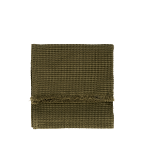 Waffle hand towel w/ fringes