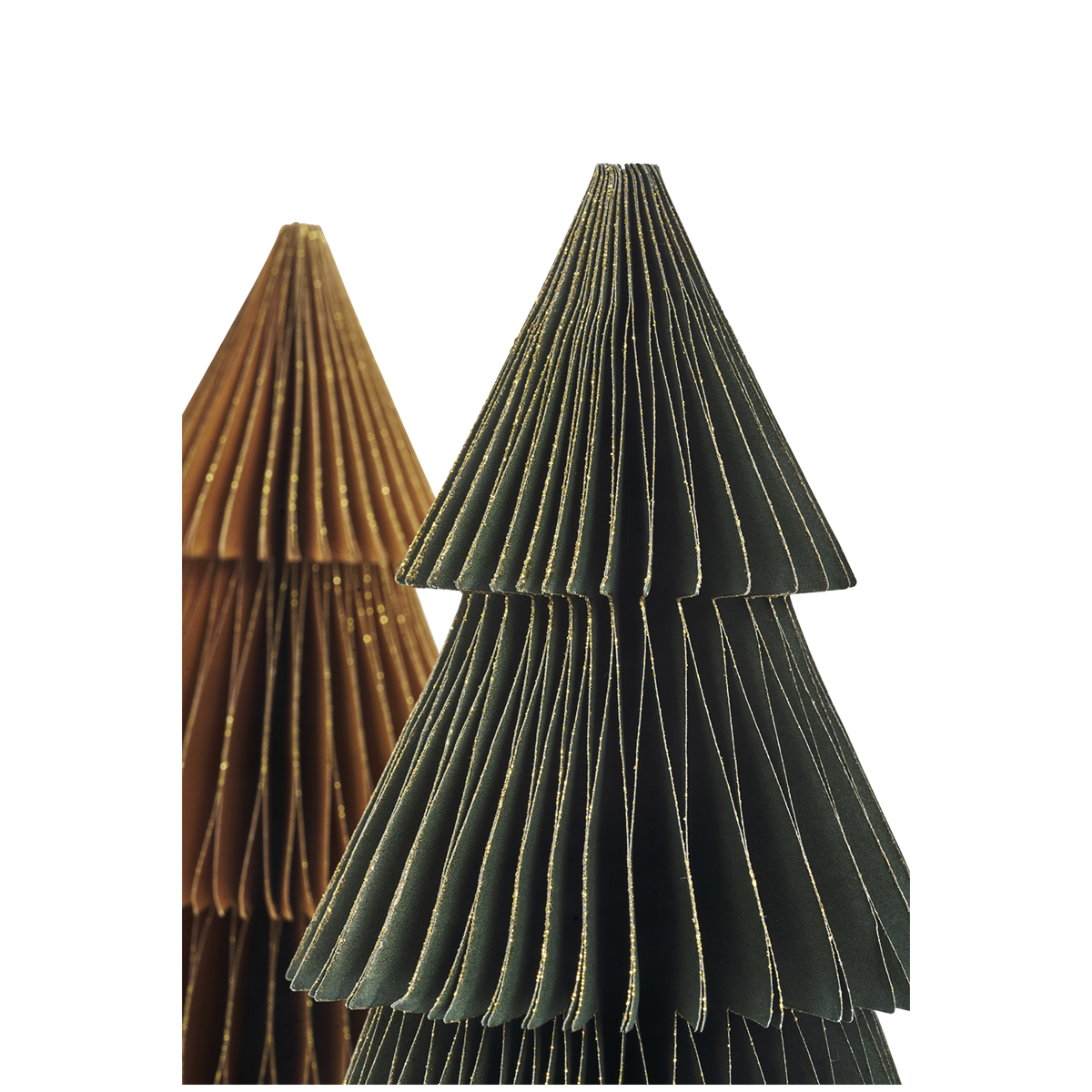 Standing paper trees w/ glitter