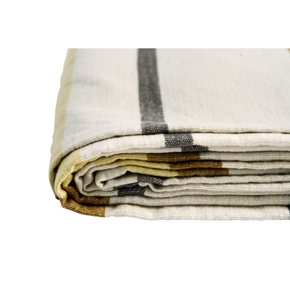 Striped cotton tablecloth