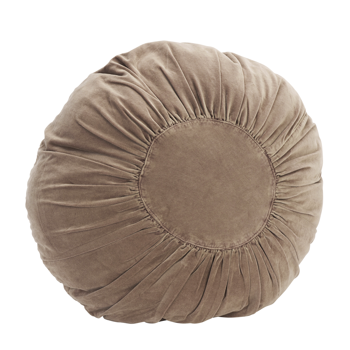 Round velvet cushion