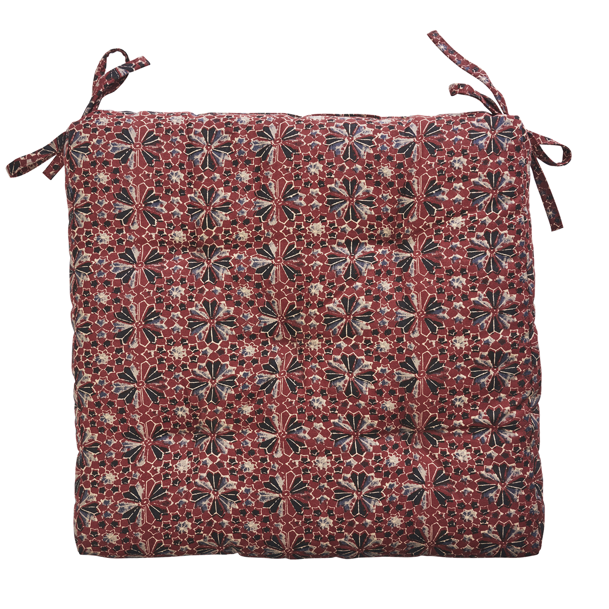Printed cotton chair pad Printed cotton chair pad