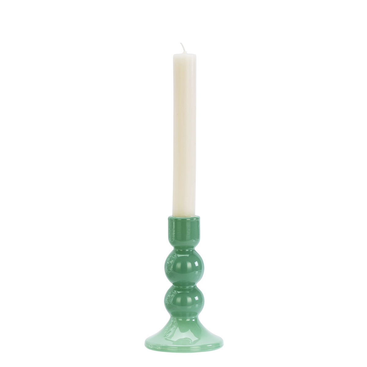 Glass candle holder