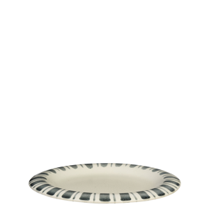 Hand-painted stoneware plate