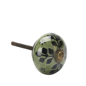 Hand-painted stoneware doorknob