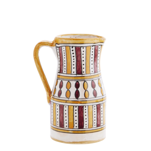 Hand painted stoneware jug