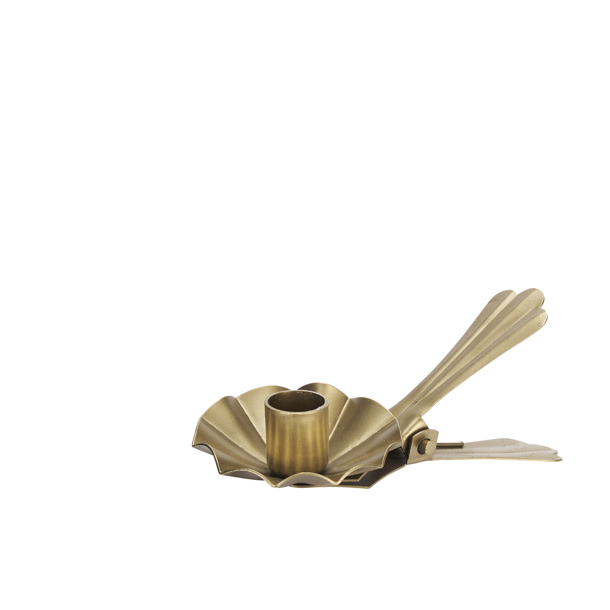 Iron candle holder w/ clip