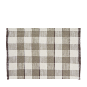 Checked cotton placemat