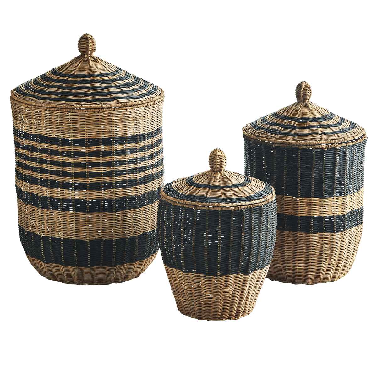 Rattan baskets w/ lid