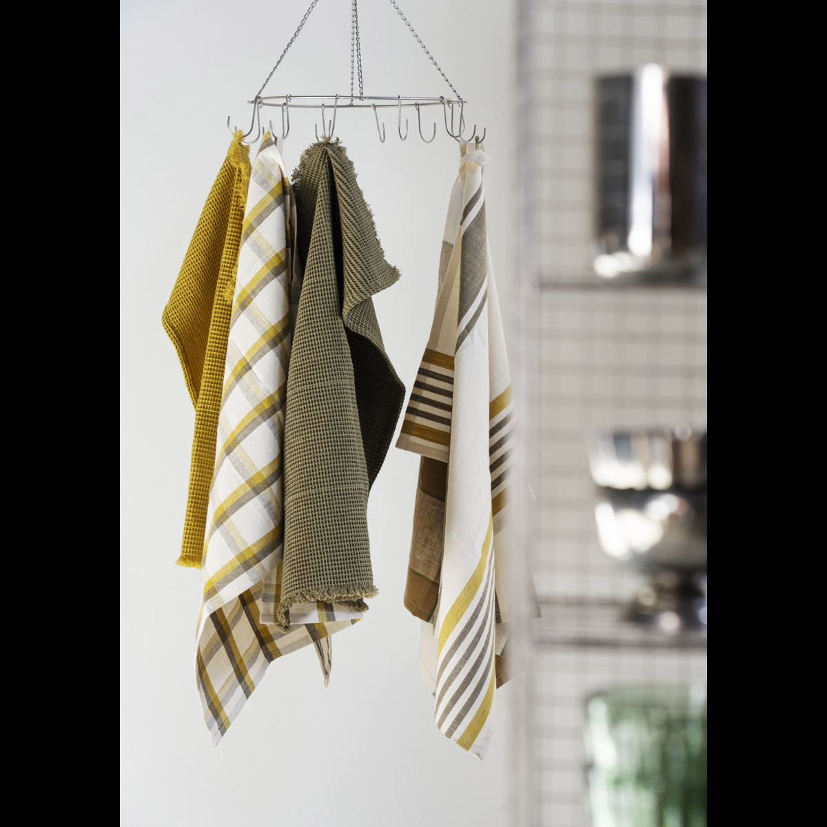 Checked kitchen towel