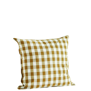 Checked woven cushion cover