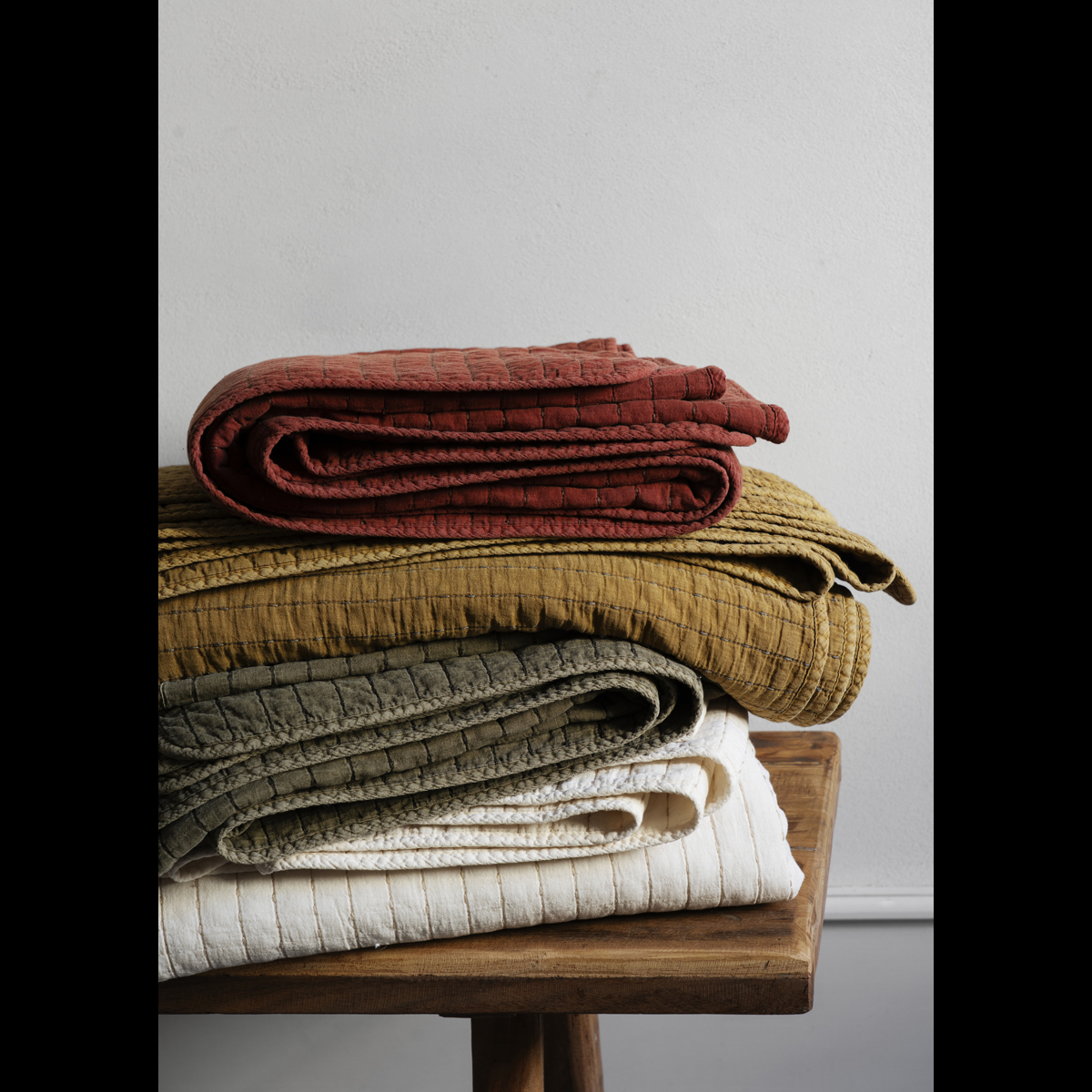 Quilted cotton throw