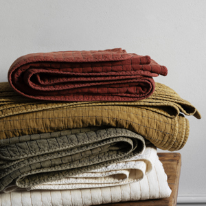 Quilted cotton throw