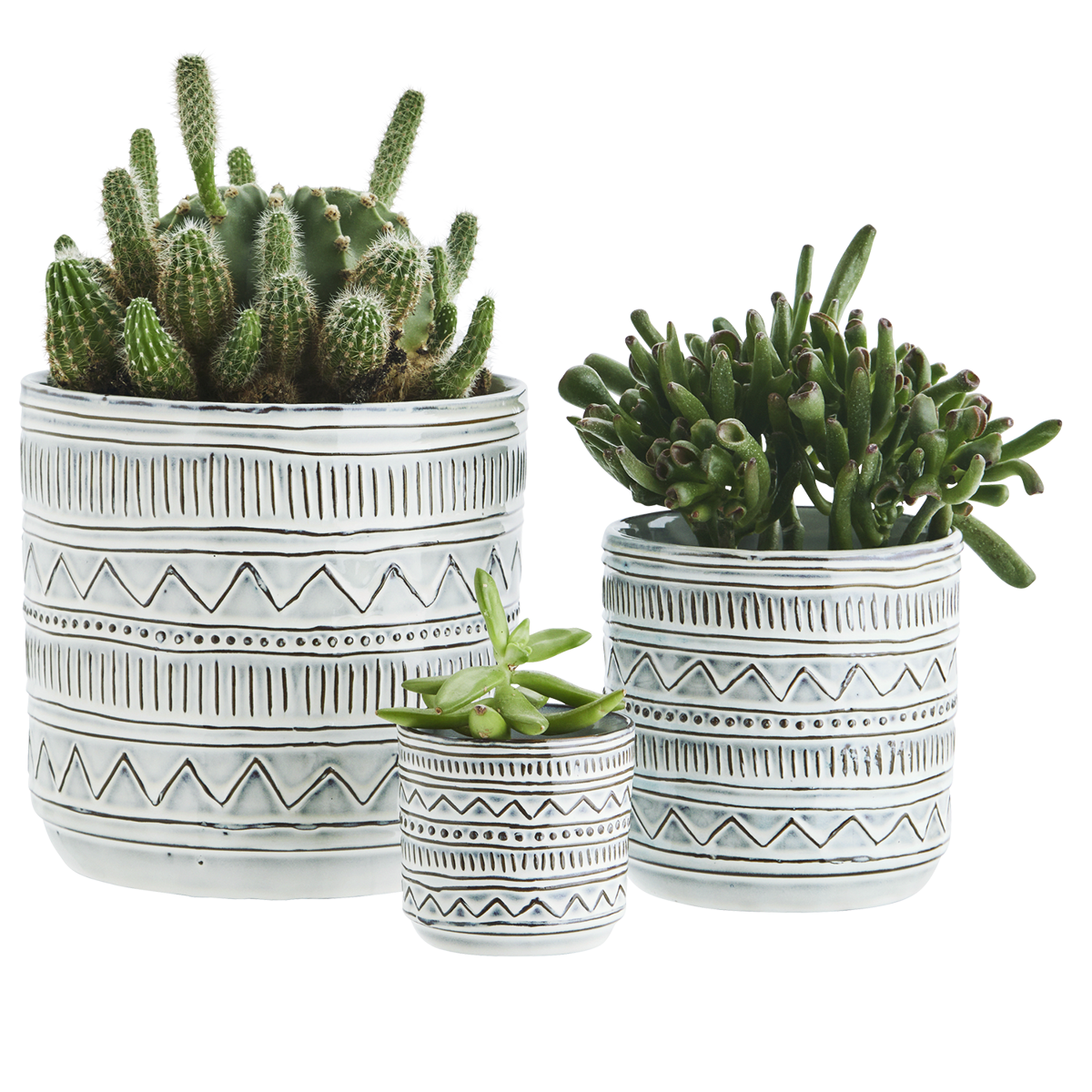 Stoneware flower pots