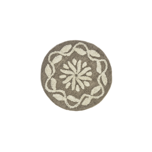 Round tufted bath mat