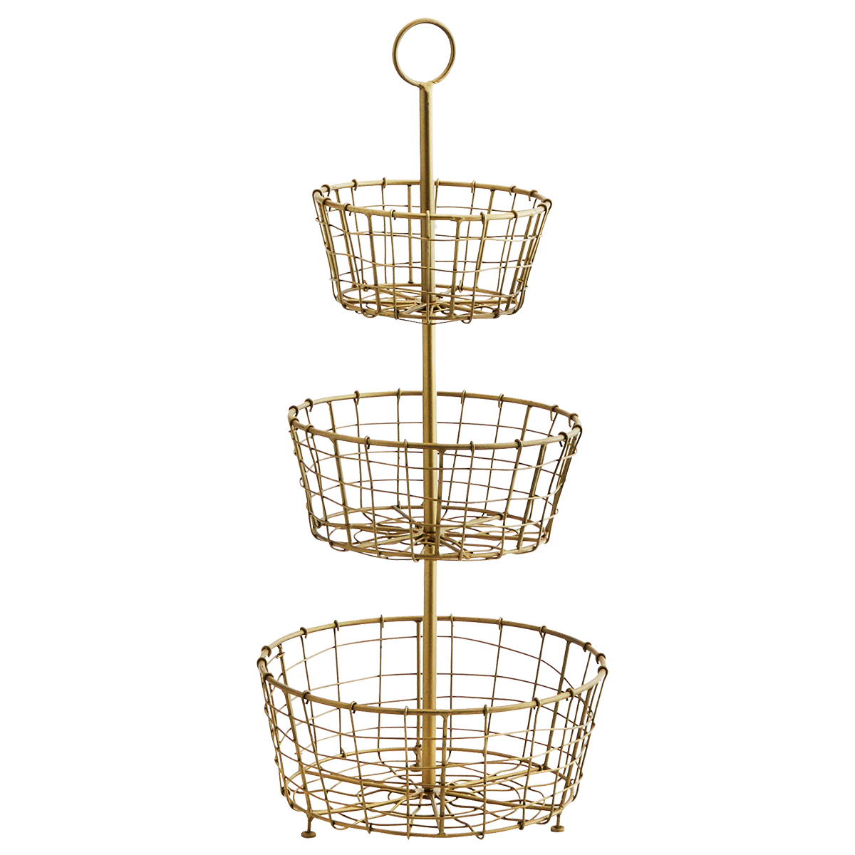 Iron etagere w/ baskets Iron etagere w/ baskets