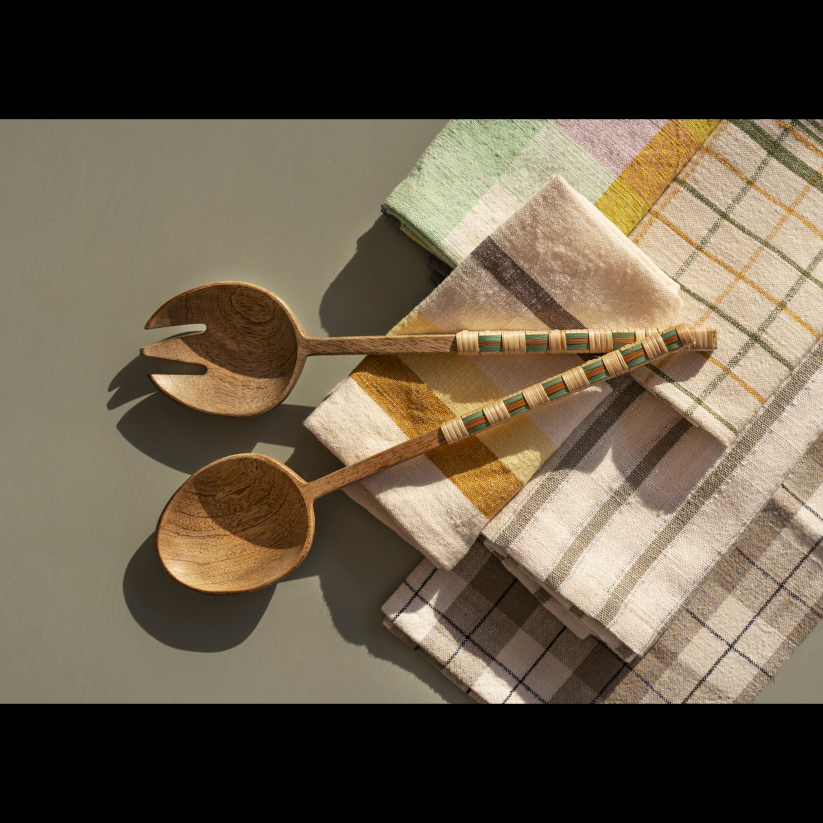 Checked cotton napkins