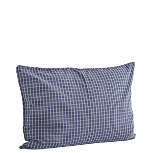 Checked woven cushion cover