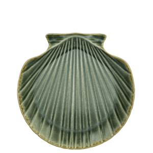 Stoneware sea shell tray