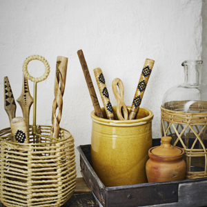 Re-used stoneware jar