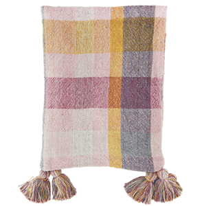 Checked cotton throw