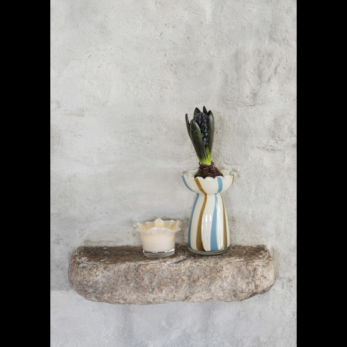 Glass vase w/ stripes