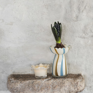 Glass vase w/ stripes