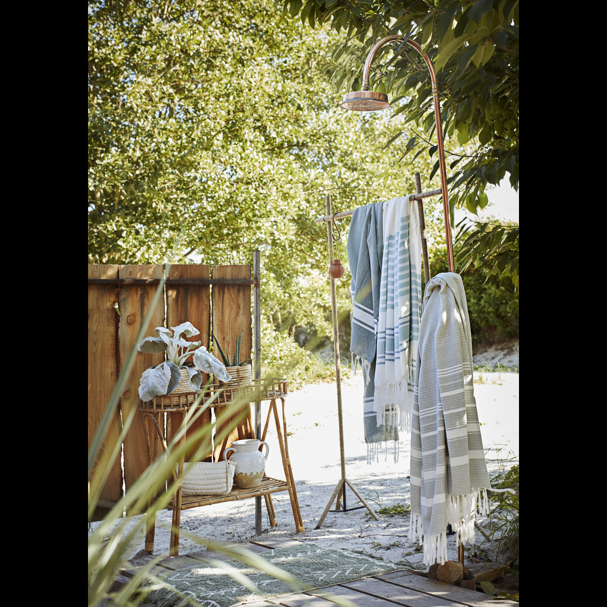 Striped hammam towel