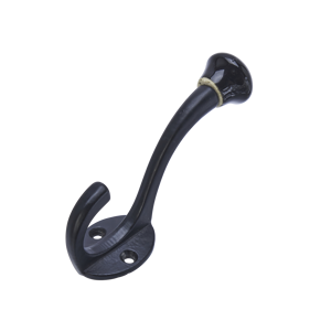 Iron hook w/ stoneware knob
