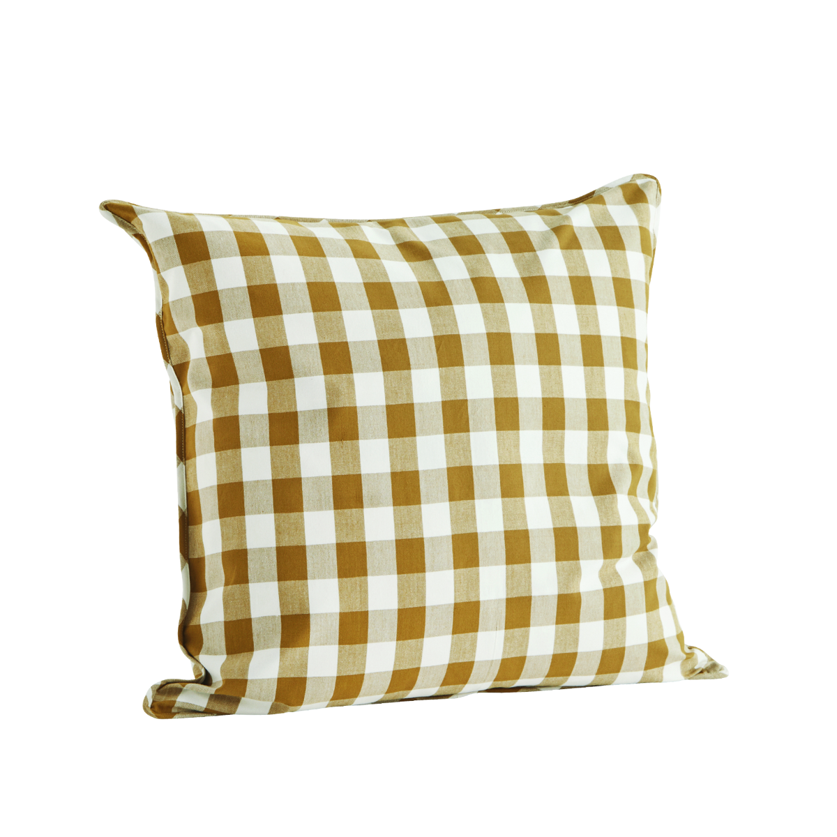 Checked woven cushion cover