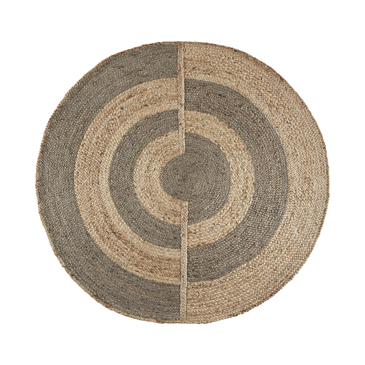 Round handwoven jute rug