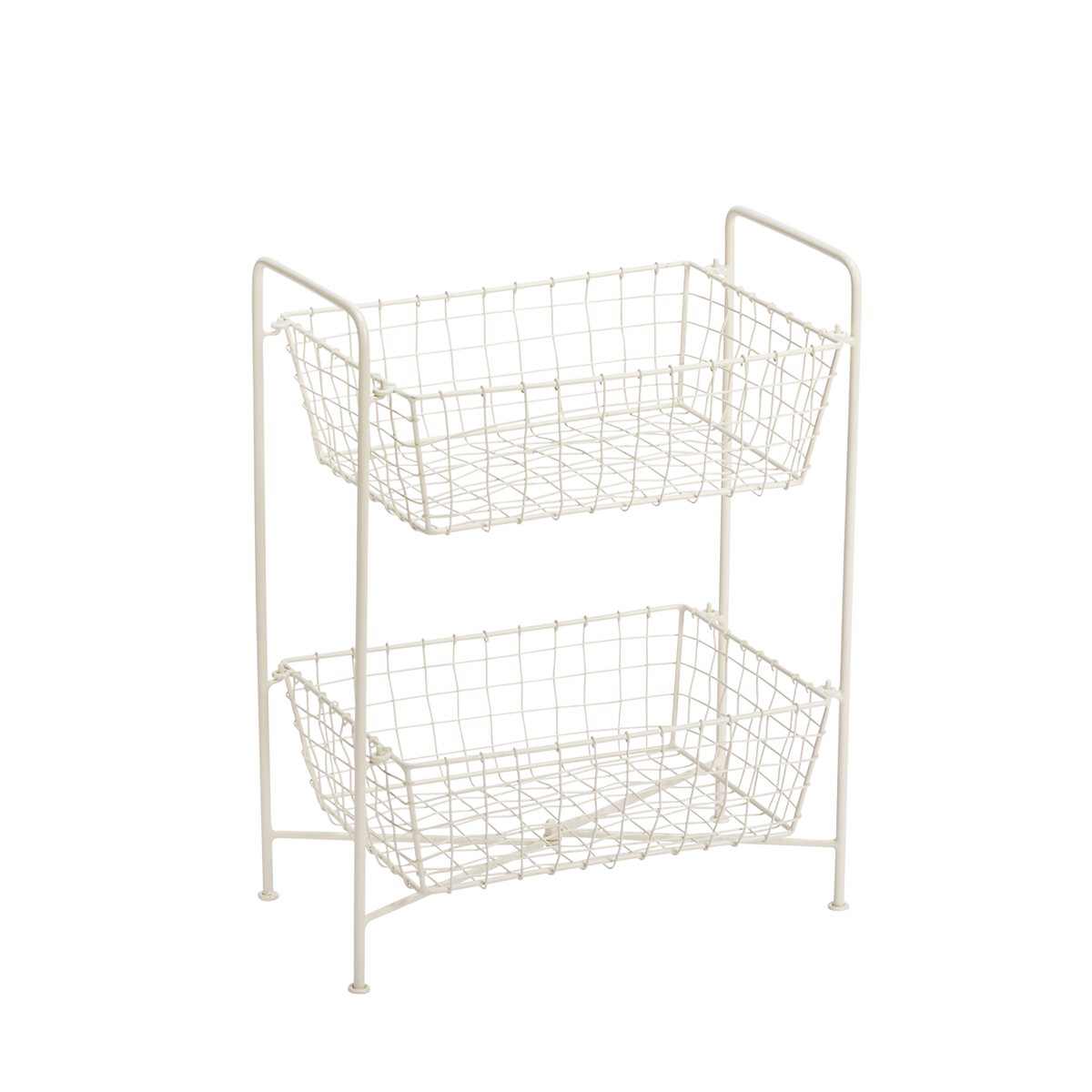 Iron rack w/ baskets