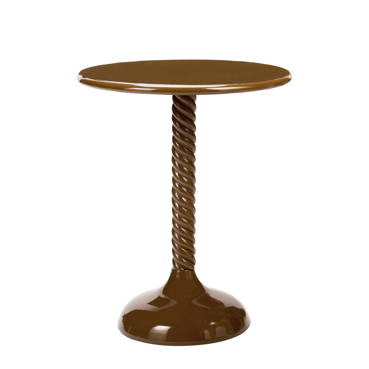 Round metal coffee table