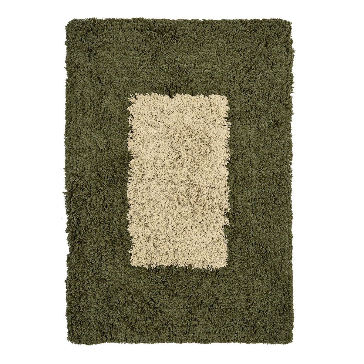 Tufted cotton bath mat