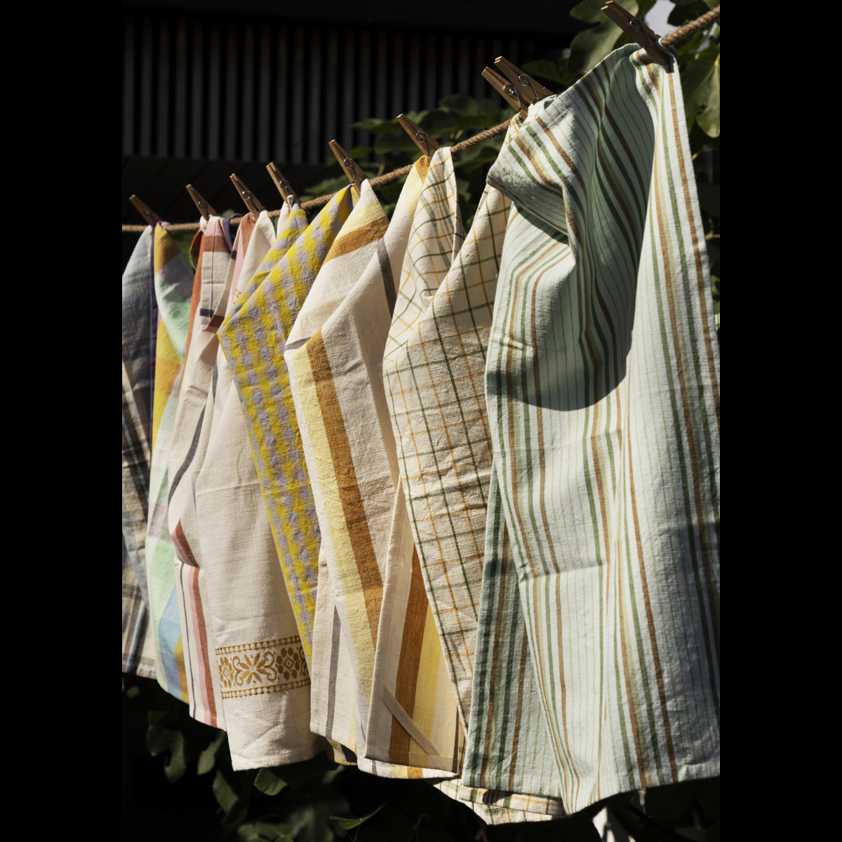 Checked kitchen towel