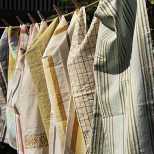 Checked kitchen towel