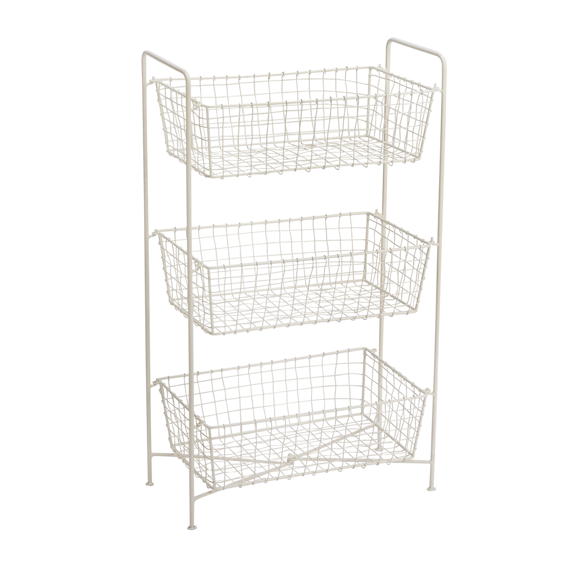 Iron rack w/ baskets