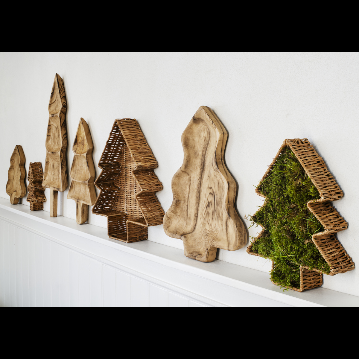 Wooden christmas tree tray