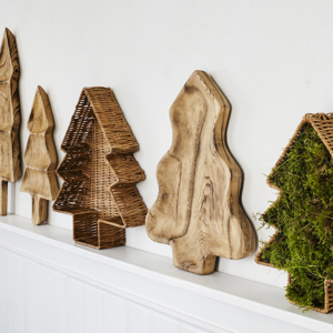 Wooden christmas tree tray