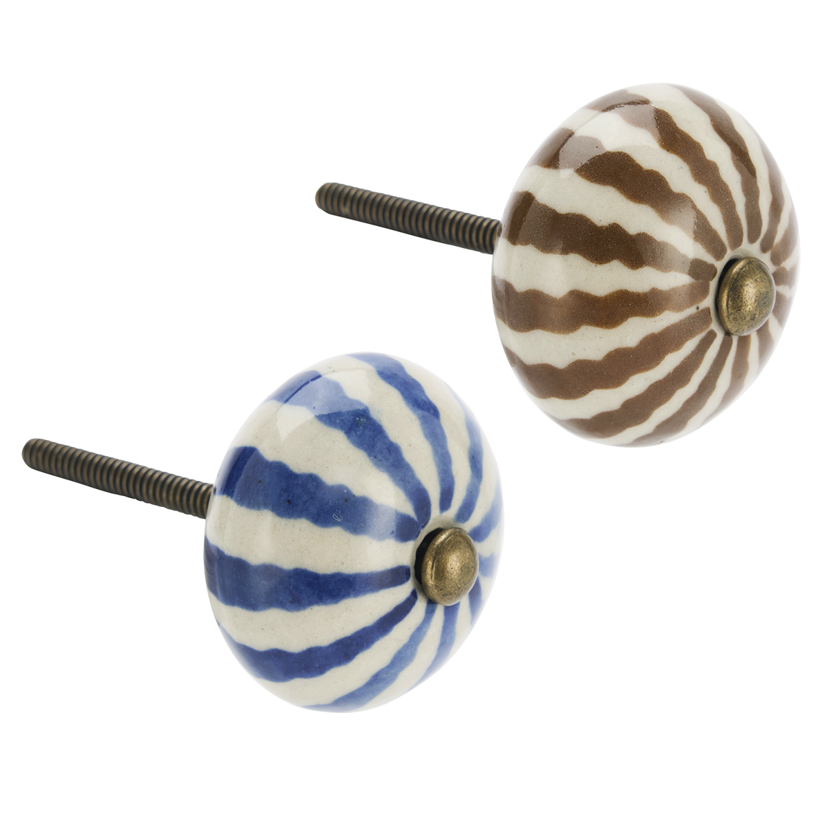 Hand-painted stoneware doorknob