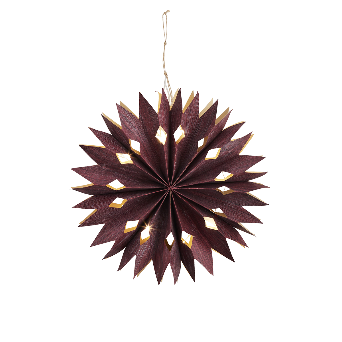 Veneer paper star w/ lights Veneer paper star w/ lights