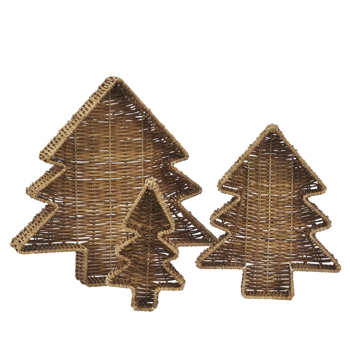 Rattan christmas tree trays