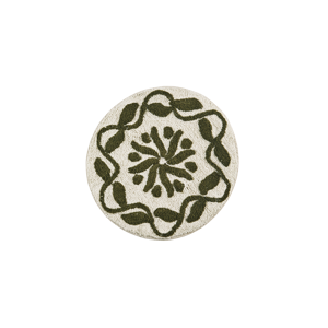 Round tufted bath mat