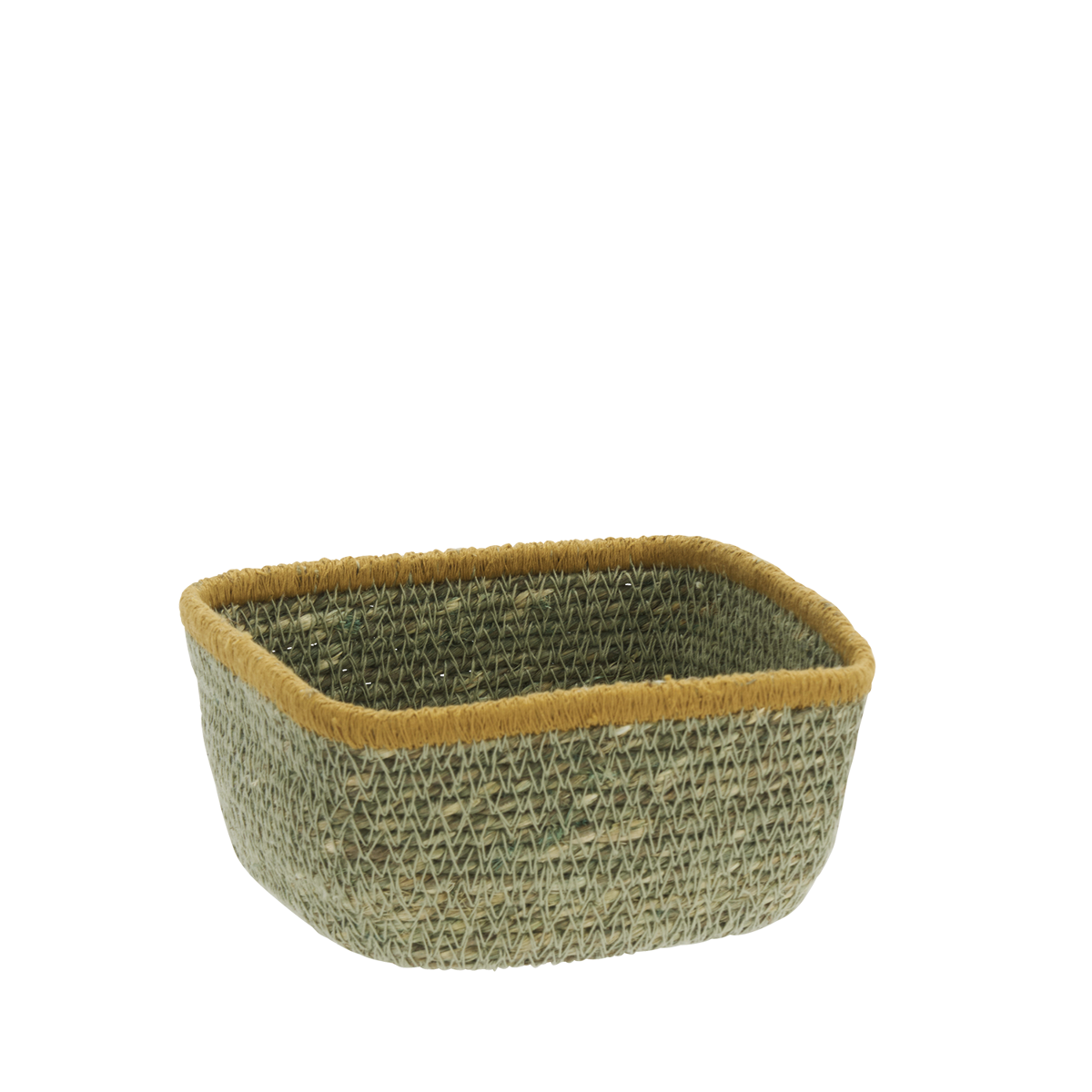 Small square seagrass basket