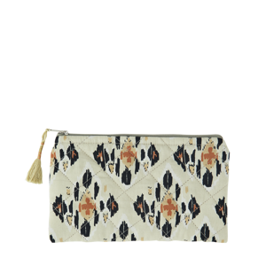 Quilted cotton pouch